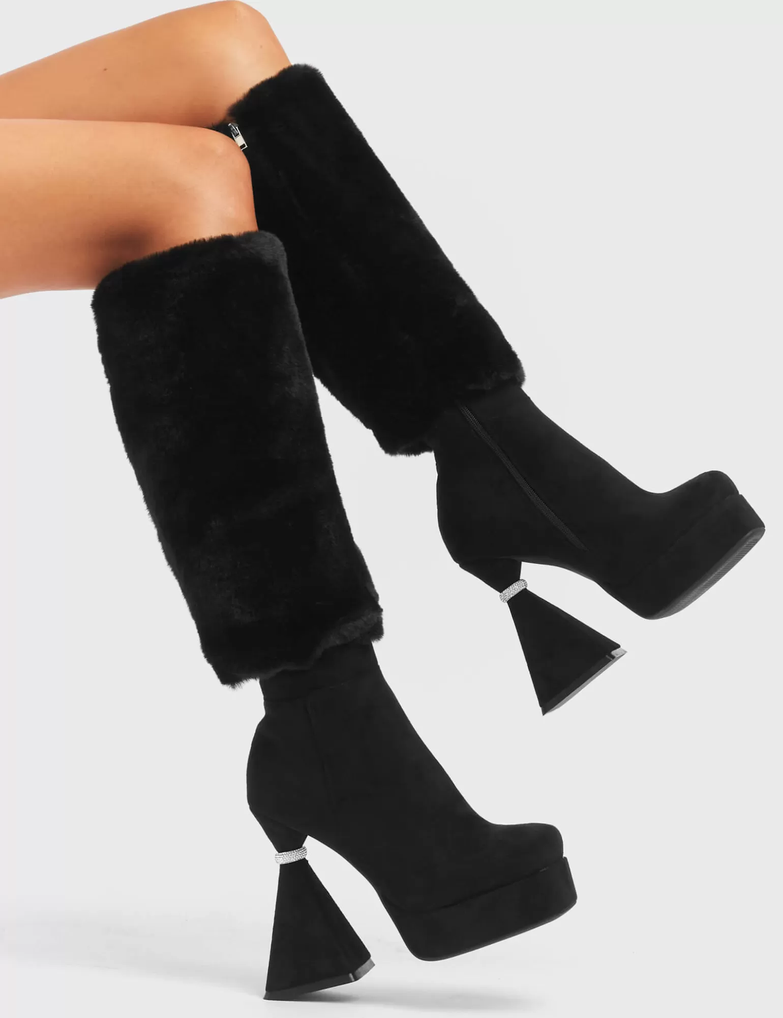 Cheap Ambitious Platform Knee High Boots Kniehoch