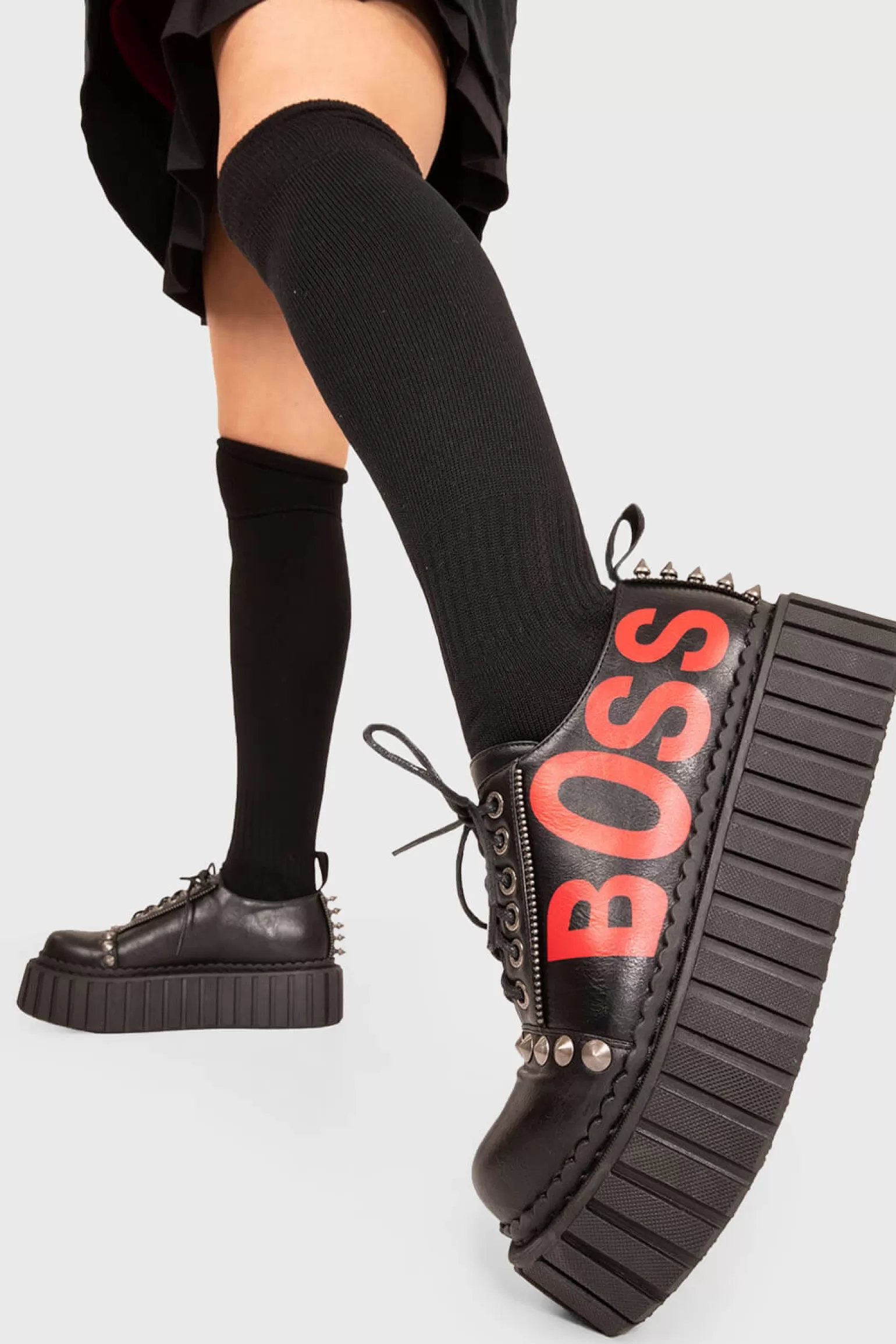 Sale Boss Babe Chunky Creeper Shoes Chunky