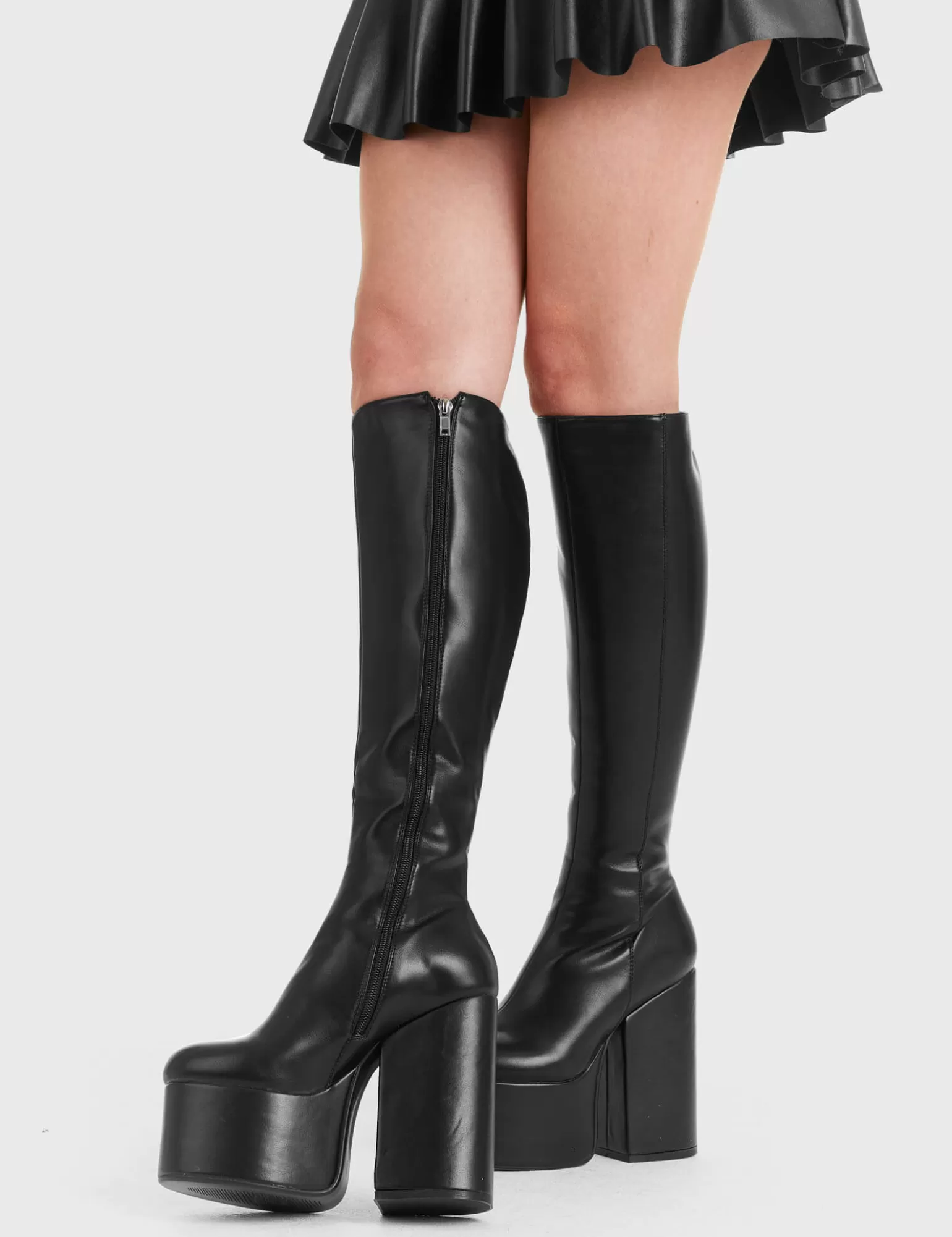 Shop Concert Platform Knee High Boots Kniehoch