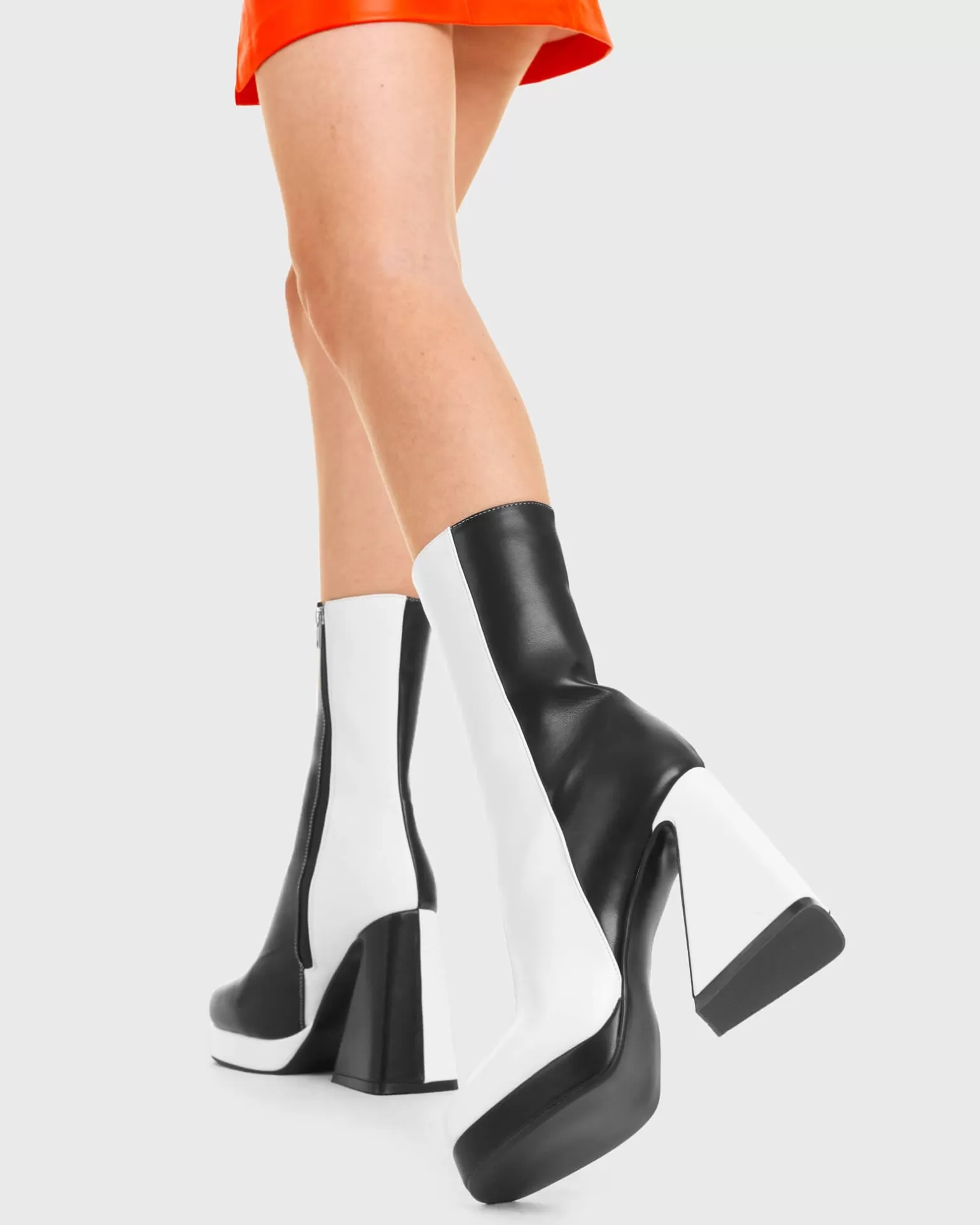 Fashion Headturner Platform Calf Boots Knochel