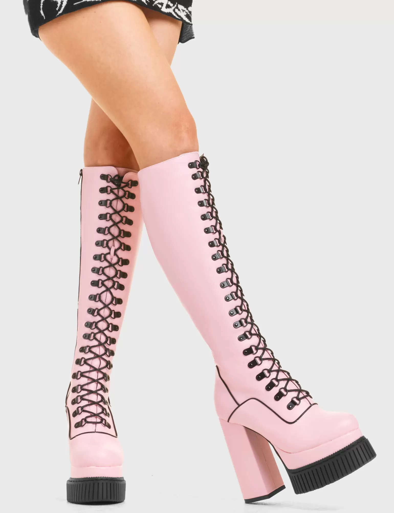 Online Hidden Agenda Creeper Platform Knee High Boots Kniehoch