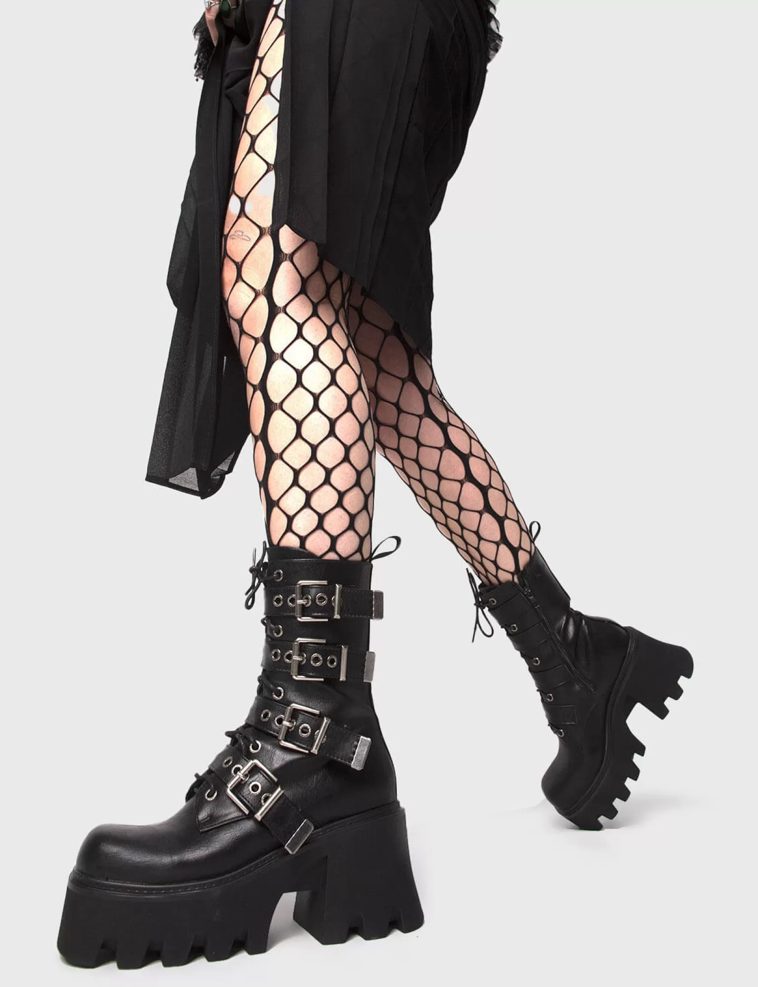 Online Hysteria Chunky Platform Ankle Boots Knochel