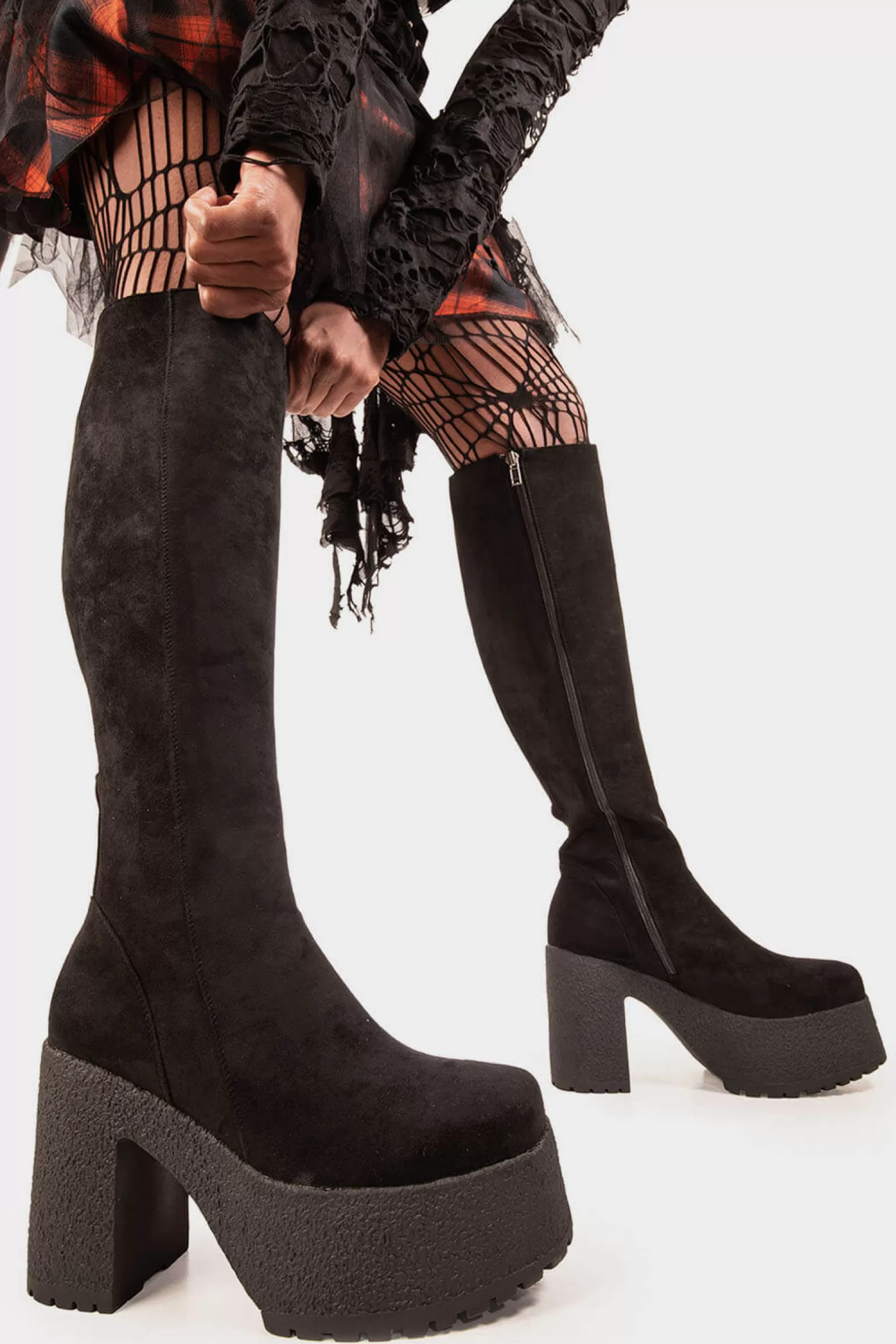 Shop I'M What You Want Knee High Platform Boots Kniehoch