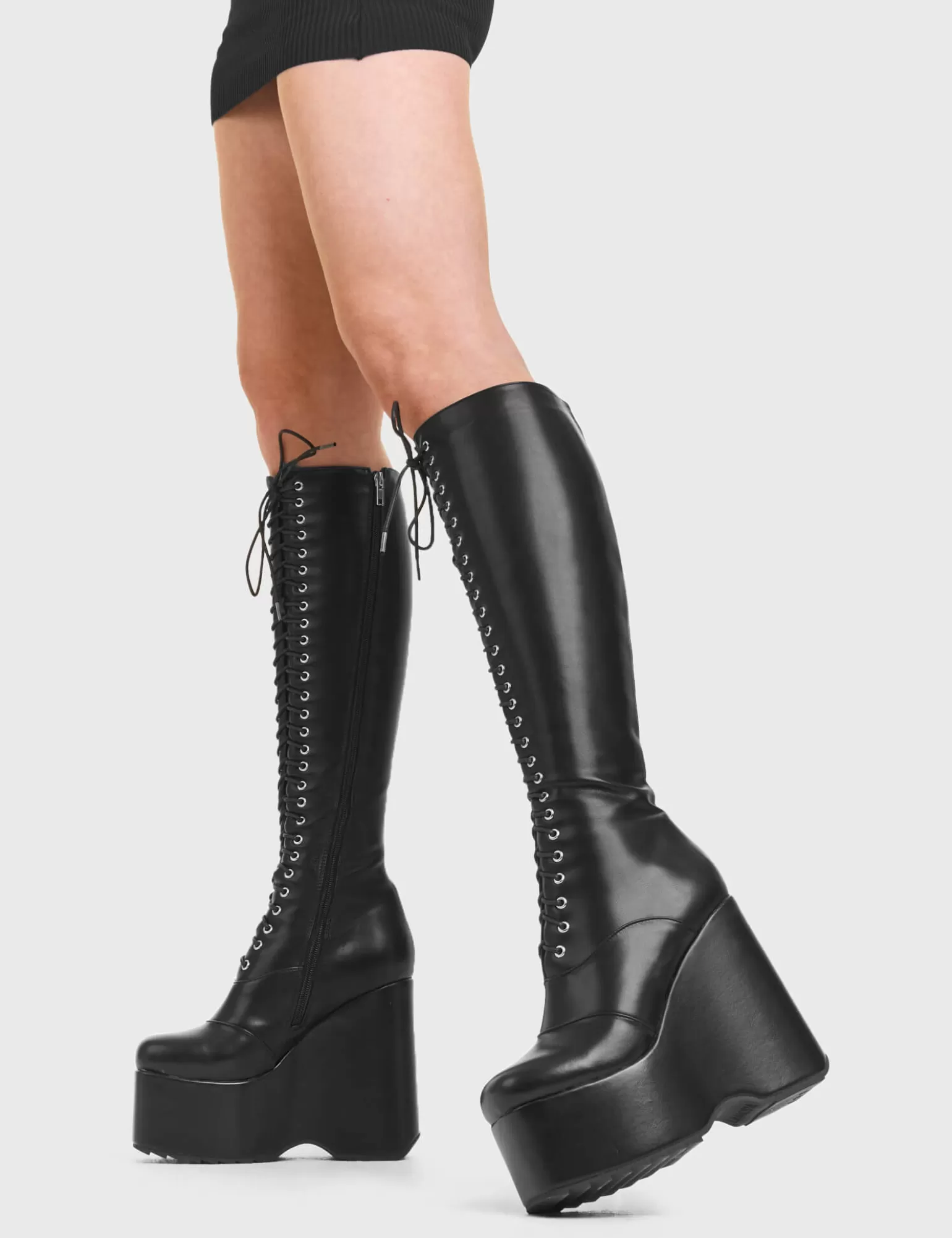 Store Kiss City Chunky Platform Knee High Boots Kniehoch