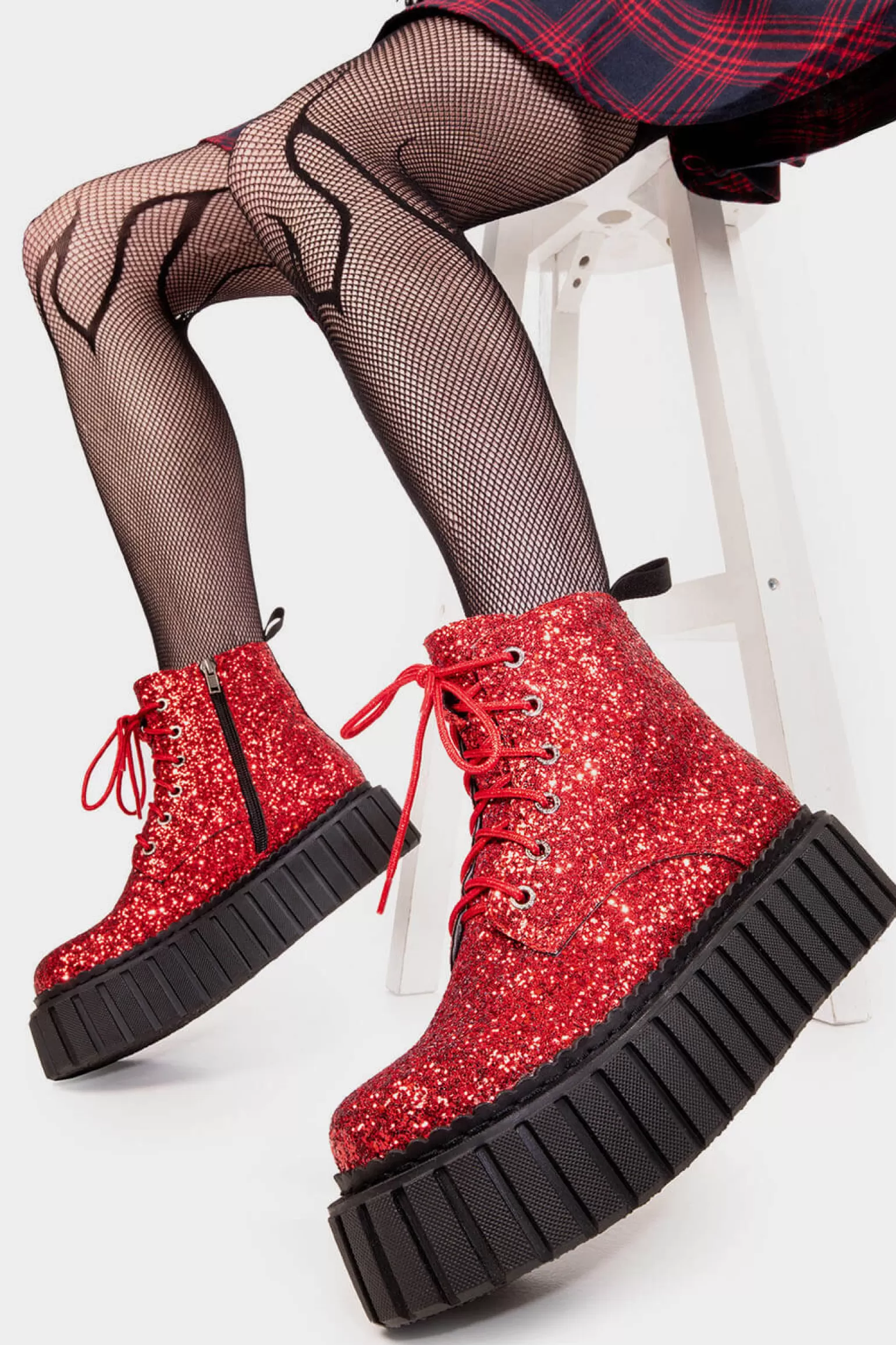 New Shooting Star Chunky Ankle Creeper Boots Knochel