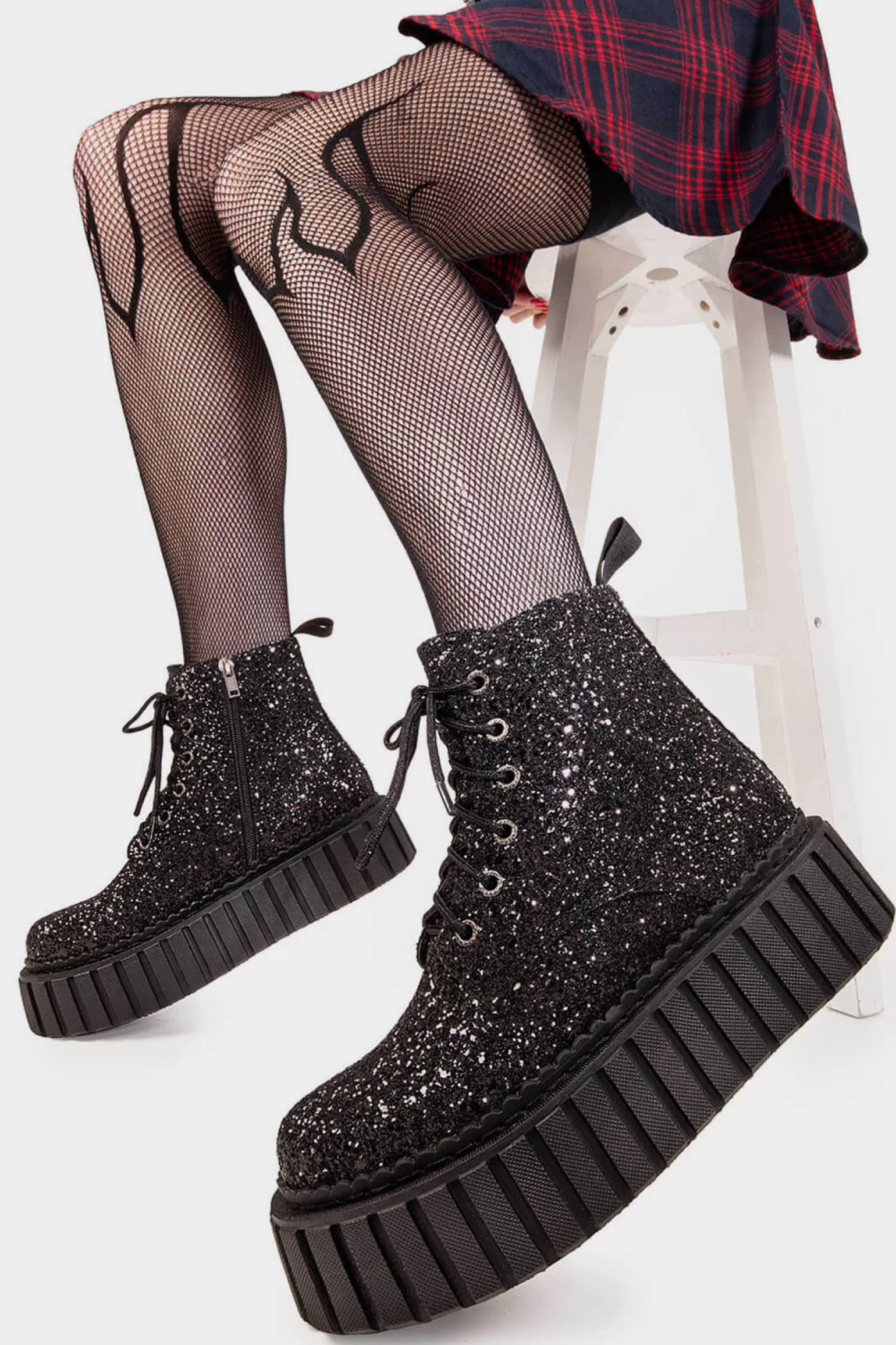 Cheap Shooting Star Chunky Ankle Creeper Boots Knochel