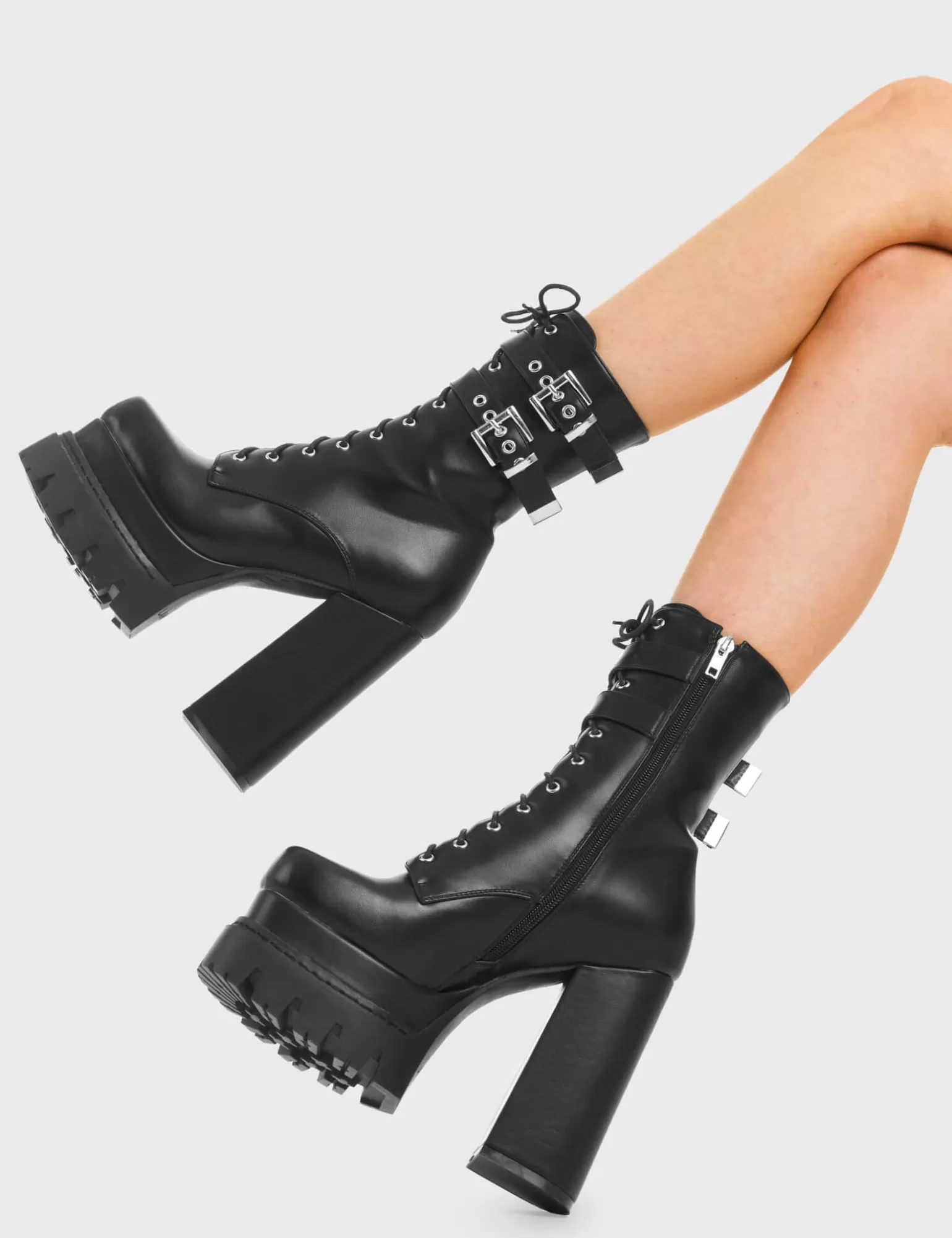 Online Wannabe Platform Ankle Boots Knochel